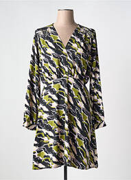 Robe courte manches longues manches longues vert AN' GE femme
