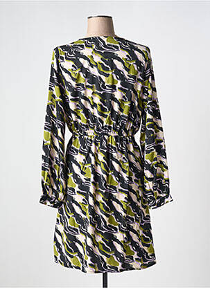 Robe courte manches longues manches longues vert AN' GE femme