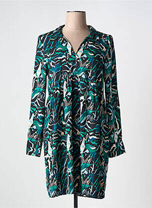Robe courte manches longues manches longues vert AN' GE femme