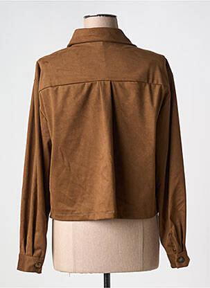 Veste casual tissage suedine marron SENES femme