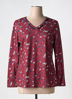 Pull coupe cintrée manches longues rouge S.QUISE femme