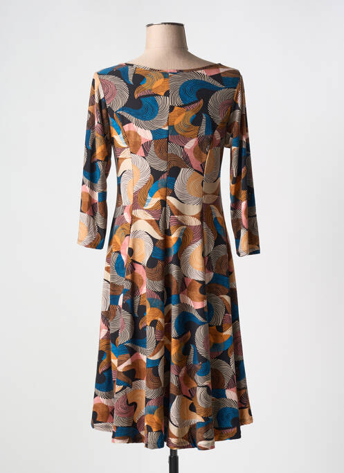 Robe mi-longue marron JOY'S PARIS pour femme