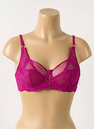 Soutien-gorge tissage dentelle haut soutien-gorge emboitant violet AUBADE femme
