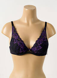 Soutien-gorge tissage dentelle haut soutien-gorge moulé noir AUBADE femme