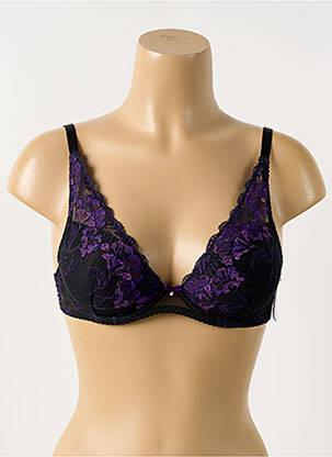 Soutien-gorge tissage dentelle haut soutien-gorge moulé noir AUBADE femme