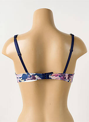 Soutien-gorge effet matière satinée haut soutien-gorge push-up bleu ANTIGEL femme