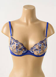 Soutien-gorge effet matière satinée haut soutien-gorge avec mousse de rembourrage amovible bleu AUBADE femme