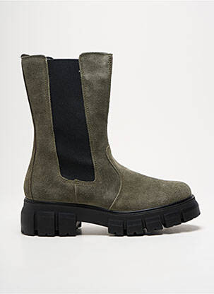 Bottines/boots nubuck talon de 4 à 6cm vert IMAC femme