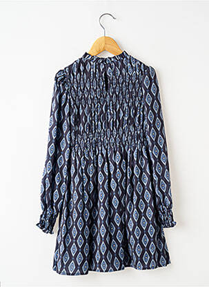 Robe mi-longue doublure manches longues bleu MAYORAL fille