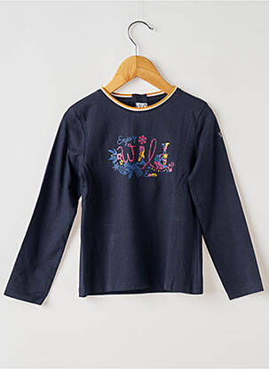 T-shirt bleu ELLE EST OU LA MER pour fille