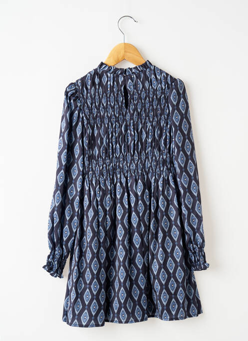 Robe mi-longue doublure manches longues bleu MAYORAL fille