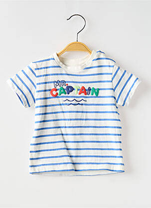T-shirt fermeture pressionnée manches courtes bleu MAYORAL garçon