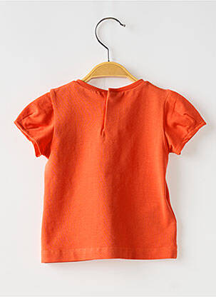 T-shirt coupe cintrée manches courtes orange MAYORAL fille