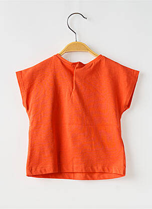 T-shirt stretch manches courtes orange MAYORAL fille