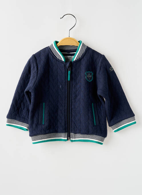 Blouson col v bleu ELLE EST OU LA MER garcon