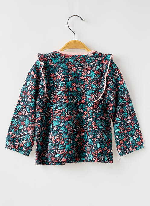 Blouse tissage popeline manches longues bleu ELLE EST OU LA MER fille