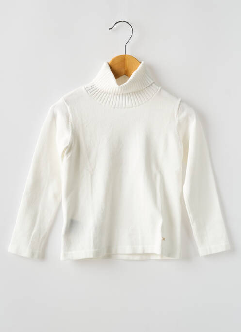 Pull col roulé blanc MAYORAL pour fille