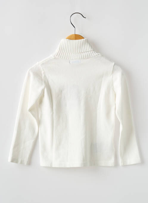 Pull col roulé blanc MAYORAL pour fille