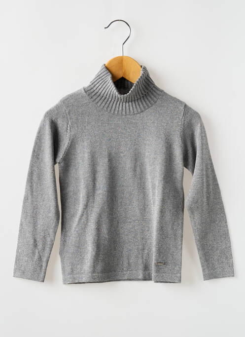 Pull col roulé argent MAYORAL pour fille
