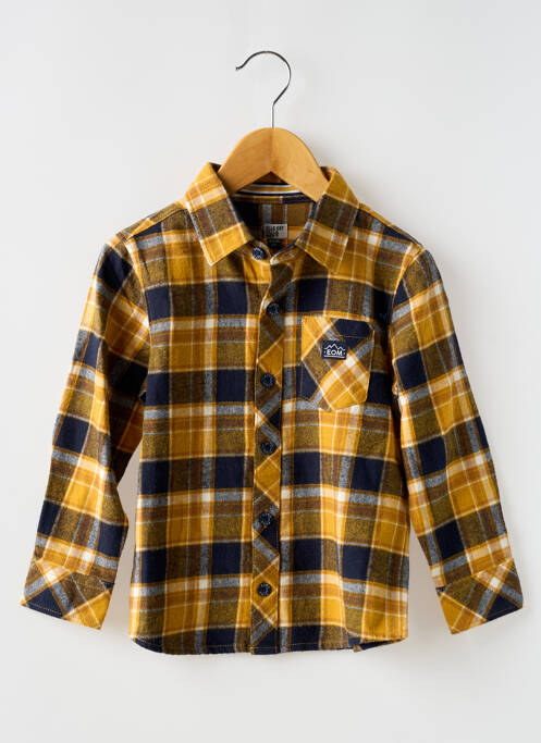Chemise manches longues jaune ELLE EST OU LA MER pour garçon