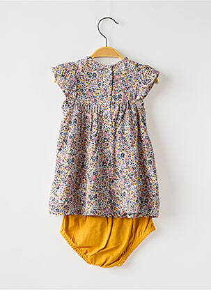 Ensemble short tissage popeline jaune ELLE EST OU LA MER fille
