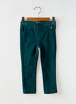 Pantalon slim stretch taille ajustable vert ELLE EST OU LA MER fille
