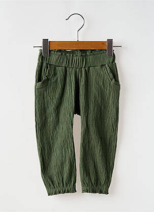 Pantalon droit resserrée sur le bas taille élastique vert NOPPIES fille