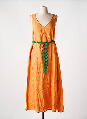 Robe longue sans manche sans manche orange OTTOD'AME femme
