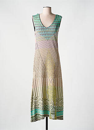 Robe longue sans manche sans manche vert ALDO MARTIN'S femme