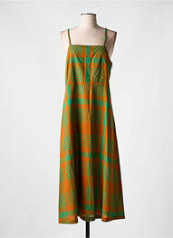Robe longue manches bretelles ajustables fines bretelles vert NICE THINGS femme