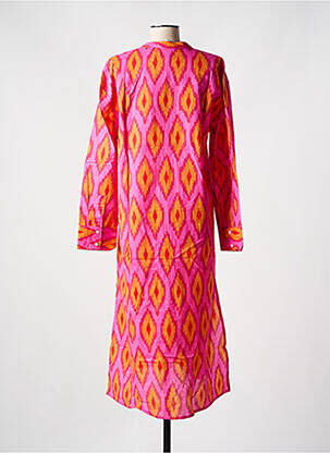 Robe mi-longue manches longues manches longues rose ZEN ETHIC femme