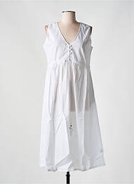 Robe mi-longue sans manche sans manche blanc ZEN ETHIC femme