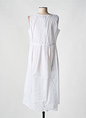 Robe mi-longue sans manche sans manche blanc ZEN ETHIC femme