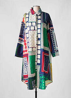 Robe mi-longue manches longues manches longues bleu FLI FENTI & LINE femme