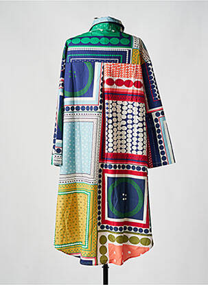 Robe mi-longue manches longues manches longues bleu FLI FENTI & LINE femme