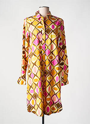 Robe mi-longue manches longues manches longues jaune 0039 ITALY femme