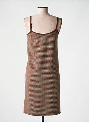 Robe de plage coupe cintrée marron GENIUS femme