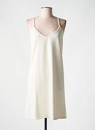 Robe de plage fines bretelles beige GENIUS femme