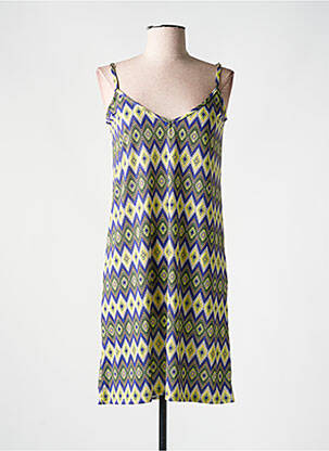 Robe de plage fines bretelles jaune GENIUS femme