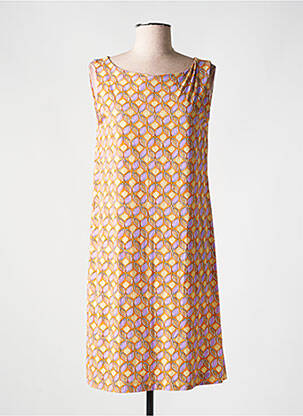 Robe courte sans manche sans manche orange MALIPARMI femme