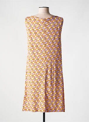 Robe courte sans manche sans manche orange MALIPARMI femme