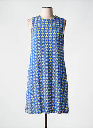 Robe courte sans manche sans manche bleu MALIPARMI femme
