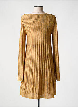 Robe courte coupe évasée manches longues or MISSONI femme