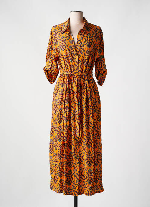 Robe longue orange JUSTMINE pour femme