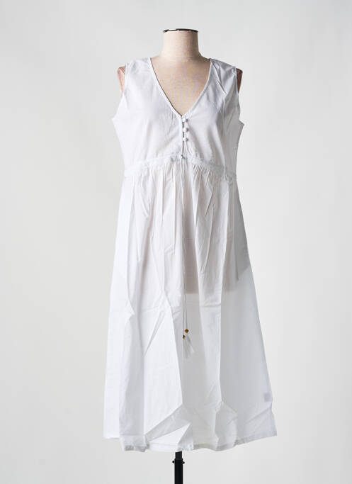 Robe mi-longue blanc ZEN ETHIC pour femme
