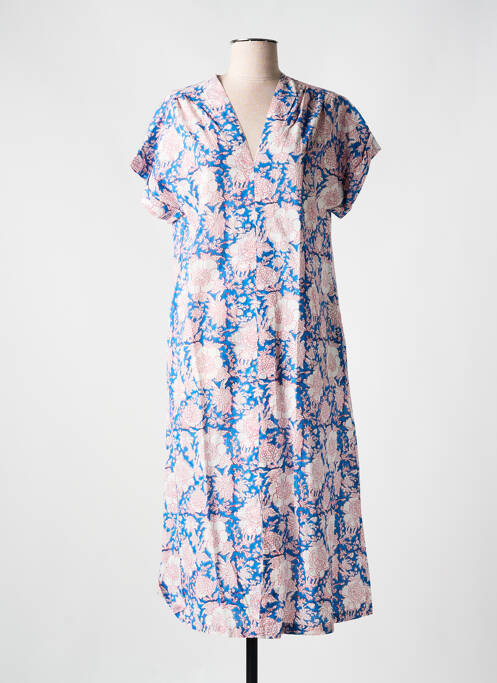 Robe mi-longue bleu ZEN ETHIC pour femme
