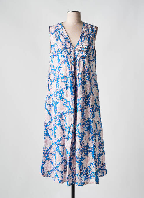 Robe mi-longue bleu ZEN ETHIC pour femme