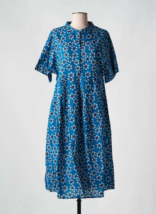 Robe mi-longue bleu ZEN ETHIC pour femme