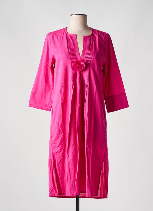 Robe mi-longue rose ZEN ETHIC pour femme