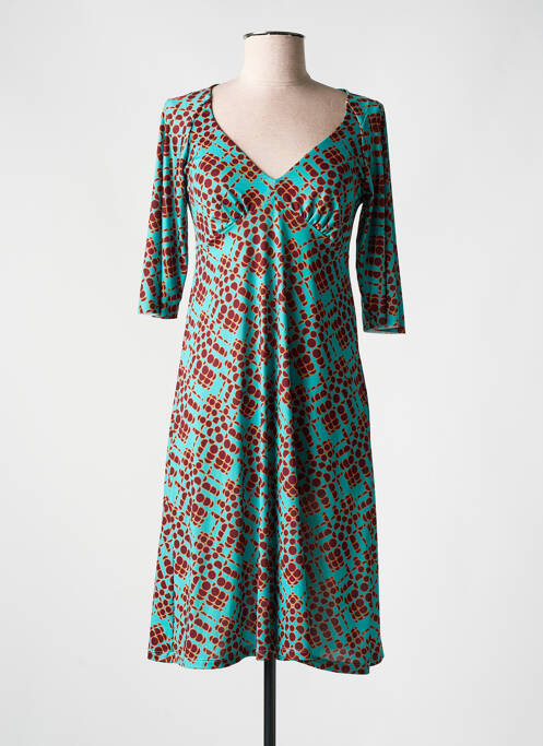 Robe mi-longue vert JUSTMINE pour femme